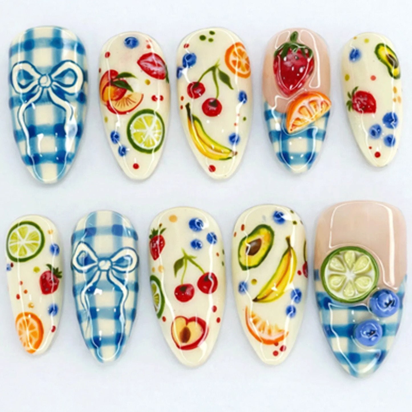 Sweet Fruit Picnic Nail