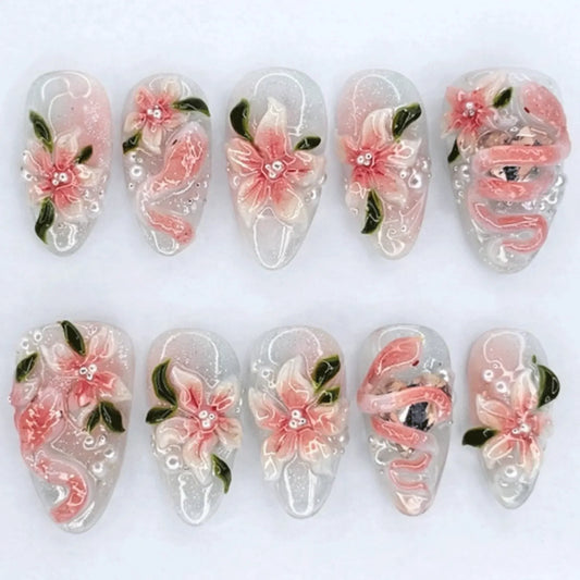 Blush Blossom Press-On Nails