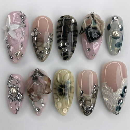Luxury Marble Nails