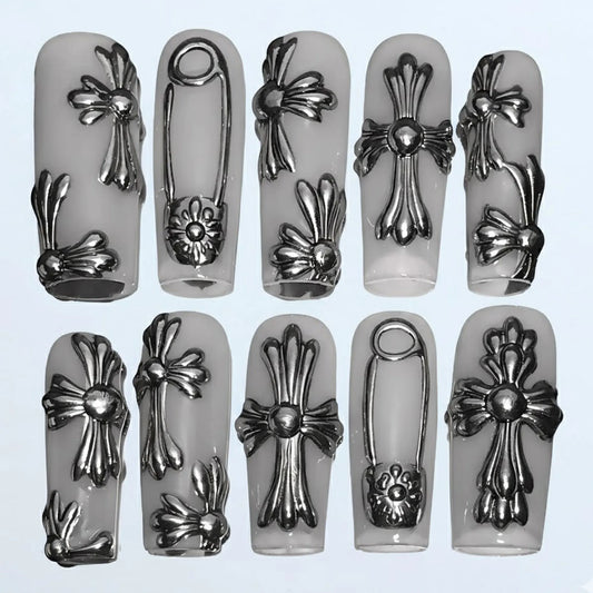 Chrome Gothic Nails