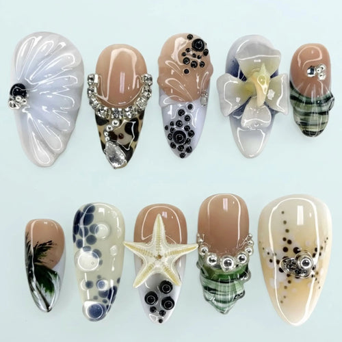 Abstract Ocean Nails