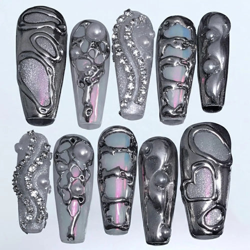 Cyberpunk 3D Nails